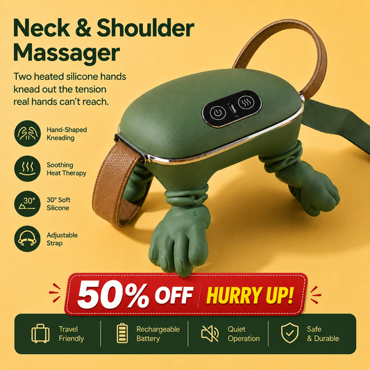 Long Rechargeable Kneading Neck &amp; Shoulder Massager